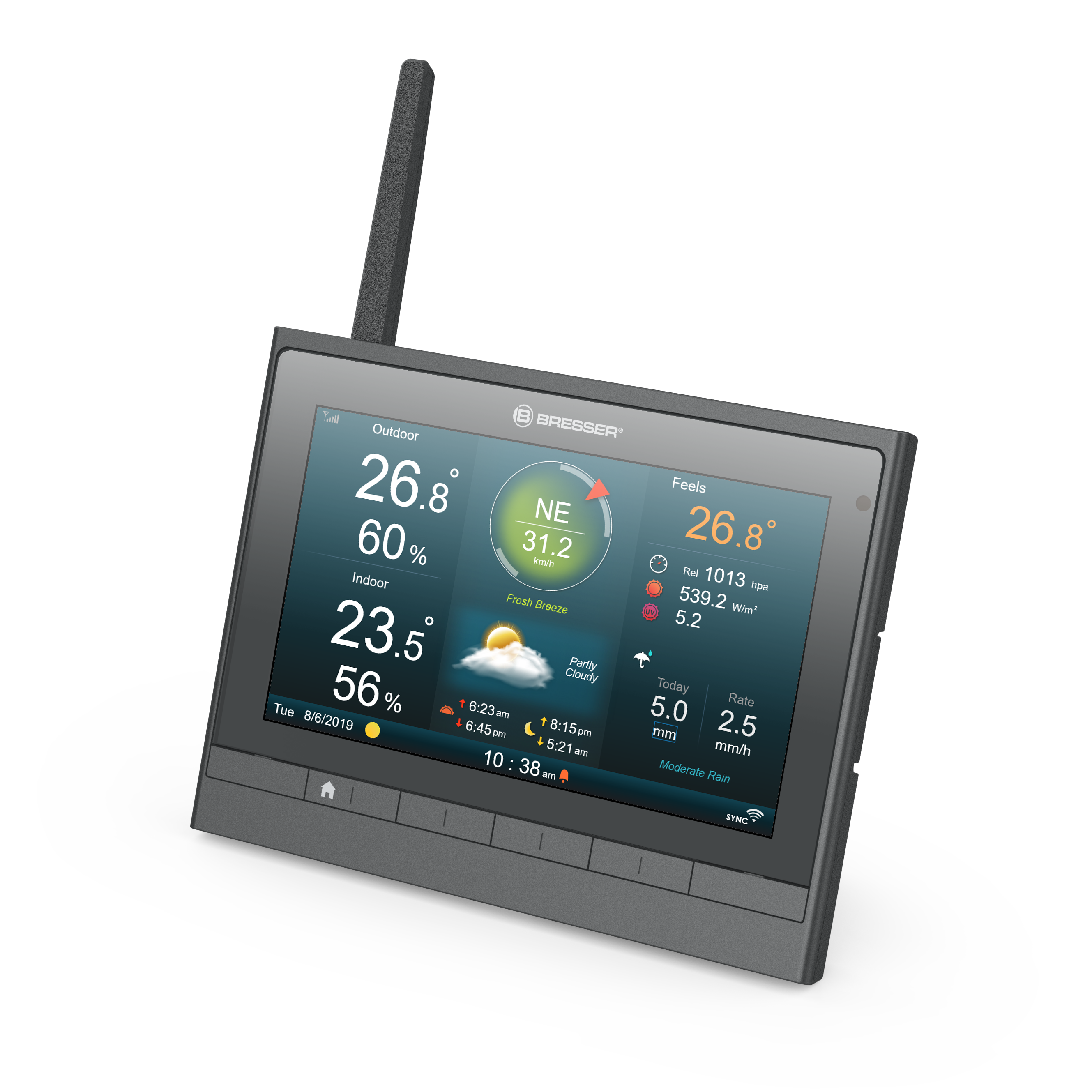 Estación meteorológica WiFi con sensor 7 en 1 ClearView Bressser - Estación  meteorológica - Los mejores precios