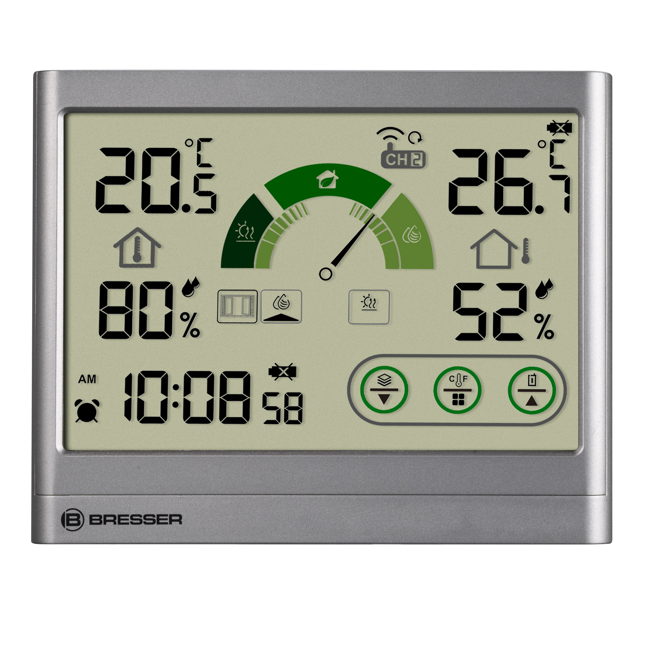 BRESSER Termo-Higrómetro con Recomendación de Ventilación VentAir H